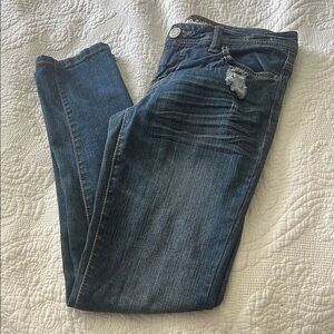 5/$25 Classic Blue Distressed Skinny Jeans